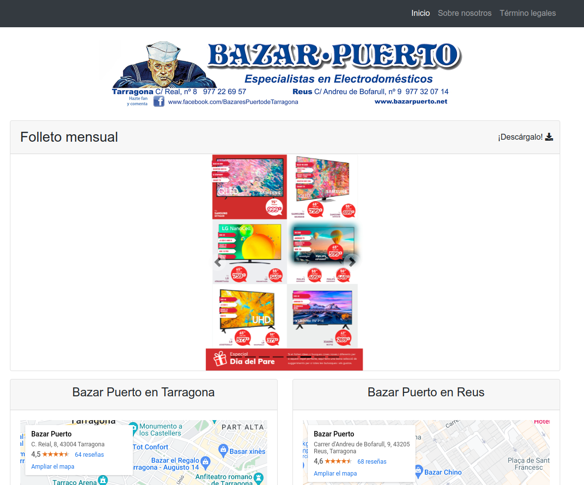 pagina bazarpuerto para show project